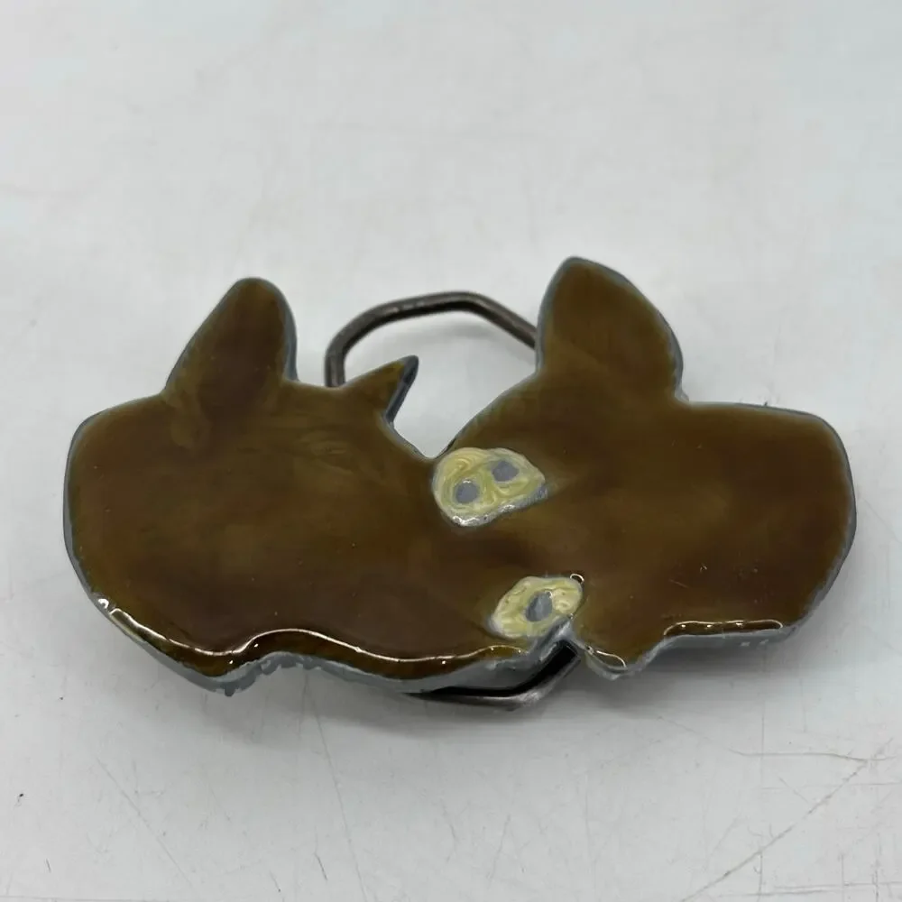 Vintage 1979 Pig Belt Buckle Great American Belt co Farm Cowboy